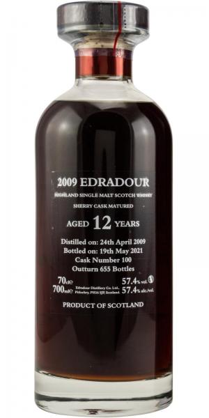 Edradour 12 Jahre 2009-2021 Batch 100 Ibisco Sherry 57,4% vol. 0,7l Edradour 12 Jahre 2009-2021 Batch 100 Ibisco Sherry 57,4% vol. 0,7l